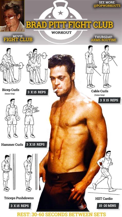 brad pitt workout for fight club
